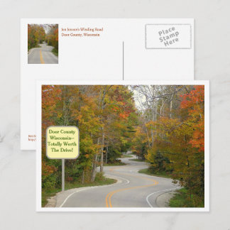Berühmte Jen Jensen Rd. in Door County, Wi. Postkarte