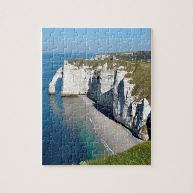Berühmte Klippen von Etretat in Frankreich Puzzle (Vertikal)