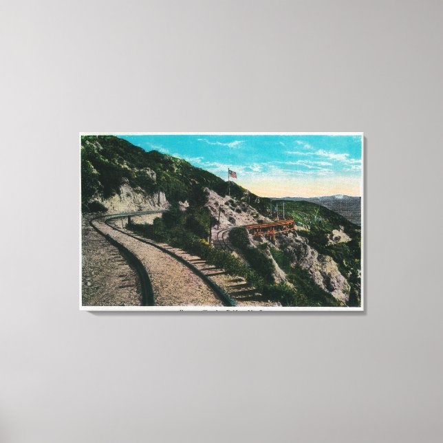 Berühmte Kreislaufbrücke, LoweMt. Lowe, CA Leinwanddruck (Vorderseite)