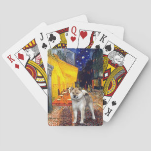 Berühmte Kunst - Terrassen-Café - Shiba Inu Spielkarten