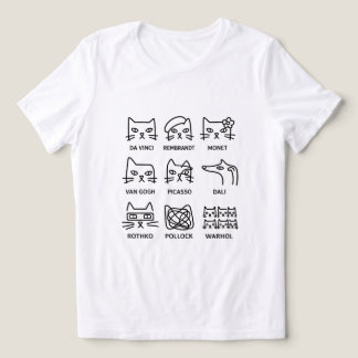 Berühmte Künstler Katzen Minimalist Grid Moderne K Tri-Blend Shirt