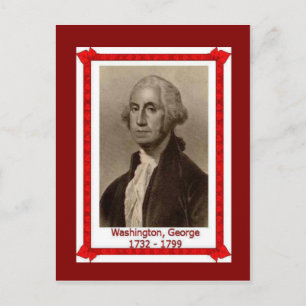 Berühmte Menschen, George Washington 1732 - 1739 Postkarte