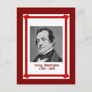 Berühmte Menschen, Washington Irving 1783-1859 Postkarte
