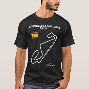 Berühmte Motorsport-Kontur Catalunya Barcelo T-Shirt