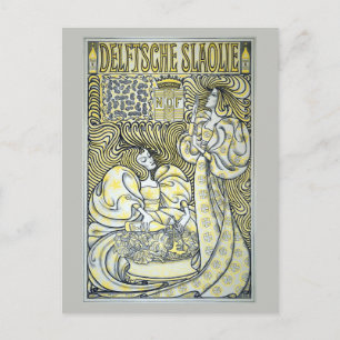 Berühmte niederländische Art-Nouveau-Werbung Postkarte