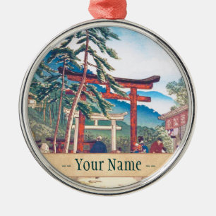 Berühmte Orte in Kyoto - Fushimi Inari Landschaft Silbernes Ornament