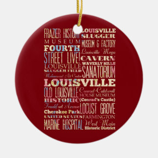 Berühmte Orte von Louisville, Kentucky Keramik Ornament
