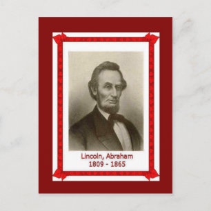 Berühmte Persönlichkeiten, Abraham Lincoln 1809-18 Postkarte