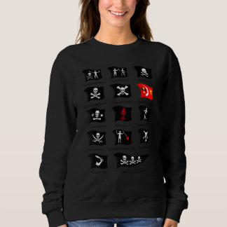 Berühmte Piraten, Fahnen, Schädel und Kreuze Sweatshirt