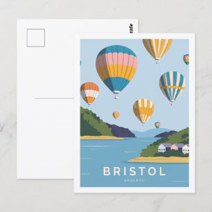 Berühmte Reiseziel-Illustration Bristol England Postkarte