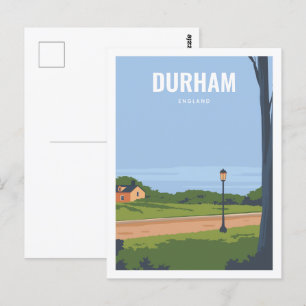 Berühmte Reiseziel-Illustration Durham England Postkarte