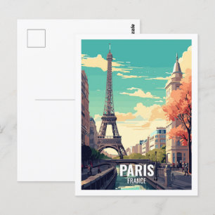 Berühmte Reiseziele Paris Frankreich Postkarte