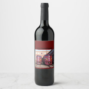 Berühmte restaurierte Pennsylvania Eisenbahn Lokom Weinetikett