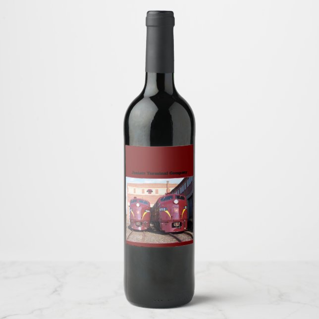 Berühmte restaurierte Pennsylvania Eisenbahn Lokom Weinetikett (Vorderseite)