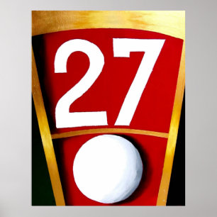 BERÜHMTE ROULETTE NUMMER 27 RED CASINO LAS VEGAS POSTER