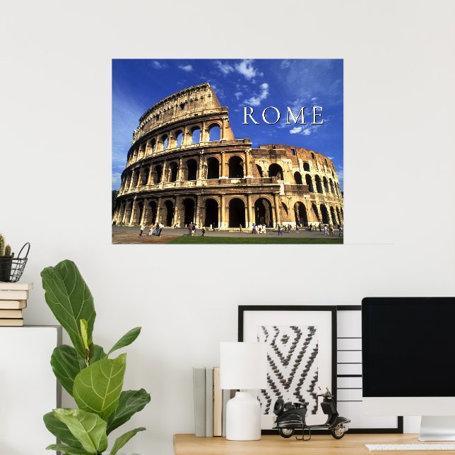 Berühmte Ruinen des Kolosseums | Rom Poster (Heimbüro)