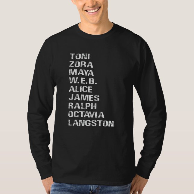 Berühmte schwarze Autoren des 20. Jahrhunderts 1 T-Shirt (Vorderseite)