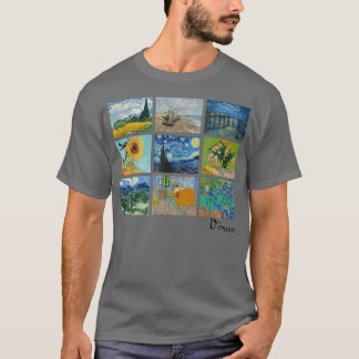 Berühmte Van Gogh Gemälde Sonnenblumen Starry Nigh T-Shirt