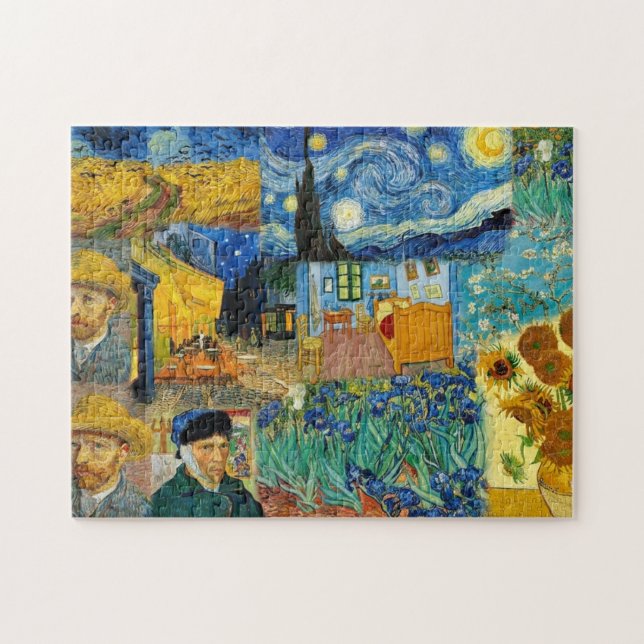 Berühmte Van-Gogh-Meisterwerk-Collage Puzzle (Horizontal)