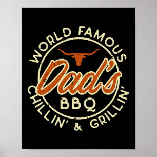 Berühmte Vater Grillen Grillin Barbecue Fathers Da Poster