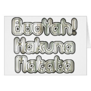 Berühmte Vintage BooYah Hakuna Matata Designer Kar