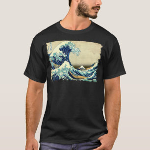 Berühmte Vintage-Kunst Klassische große Ozeanwelle T-Shirt