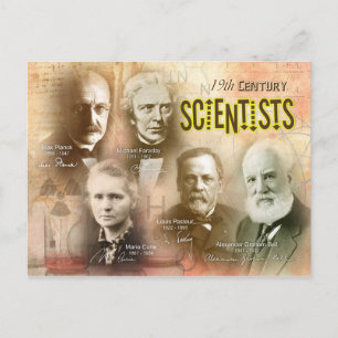 Berühmte Wissenschaftler des 19. Jahrhunderts Postkarte