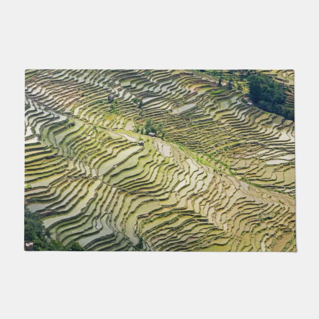 Berühmte Yuanyang Rice Terraces - Yunnan, China Fußmatte (Vorderseite)