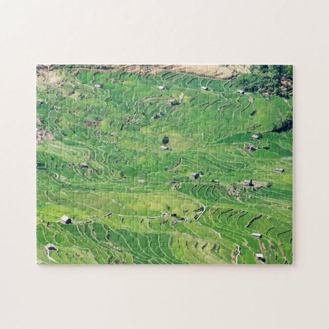 Berühmte Yuanyang Rice Terraces - Yunnan, China Puzzle (Horizontal)