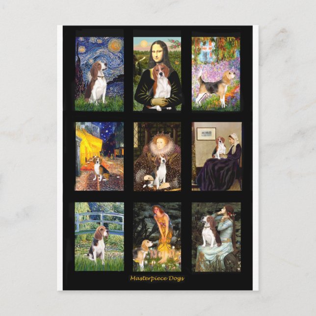 Berühmter Art Beagle Comp 1 Postkarte (Vorderseite)