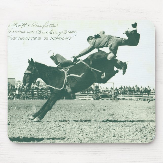 Berühmter Bucking Bronco Fünf Minuten Mousepad (Vorne)