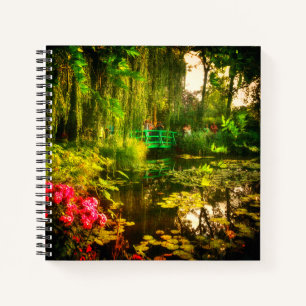 Berühmter Claude Monet Giverny Teich mit Lilien Notizbuch