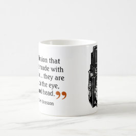 Berühmter Fotograf-Zitat 1 Doppel-Linsen-Kamera Tasse