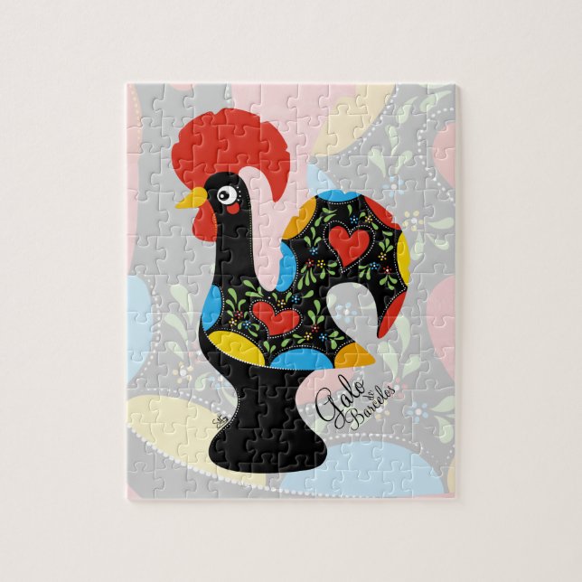 Berühmter Hahn von Barcelos Nr 09 Puzzle (Vertikal)