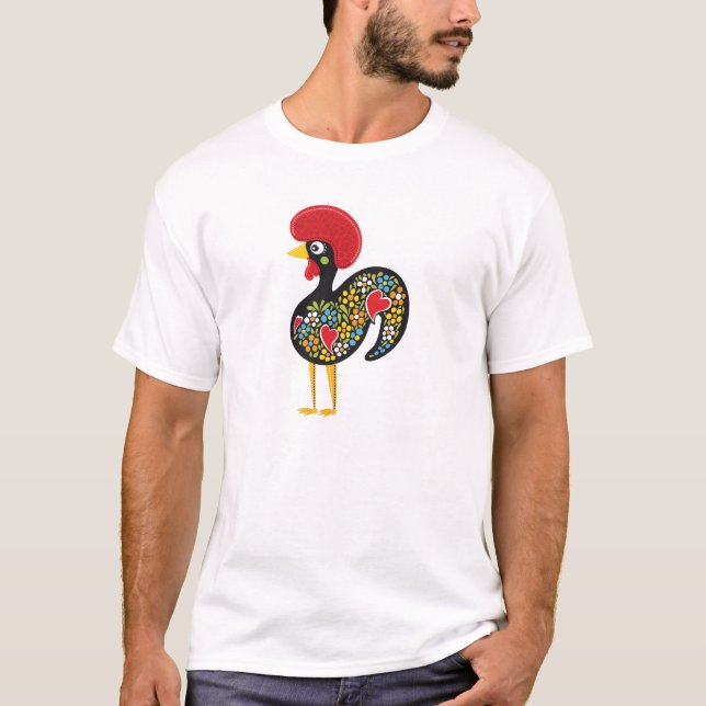 Berühmter Hahn von Barcelos Portugal Nr. 07 T-Shirt (Vorderseite)