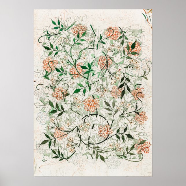 Berühmter Jasmin von William Morris (1834-1896) Poster (Vorne)