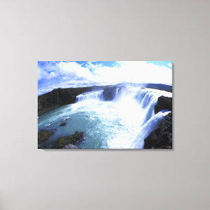 Berühmter Jodafoss-Fall in Nord- und Mittelisland Leinwanddruck