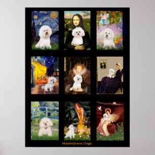 Berühmter Kunst-Bichon Frise-Verbund Poster