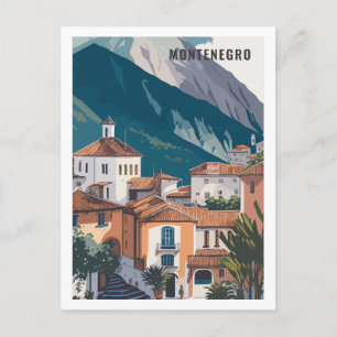 Berühmter Reiseort in Montenegro Postkarte