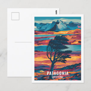 Berühmter Reiseort Patagonia Argentinien Postkarte