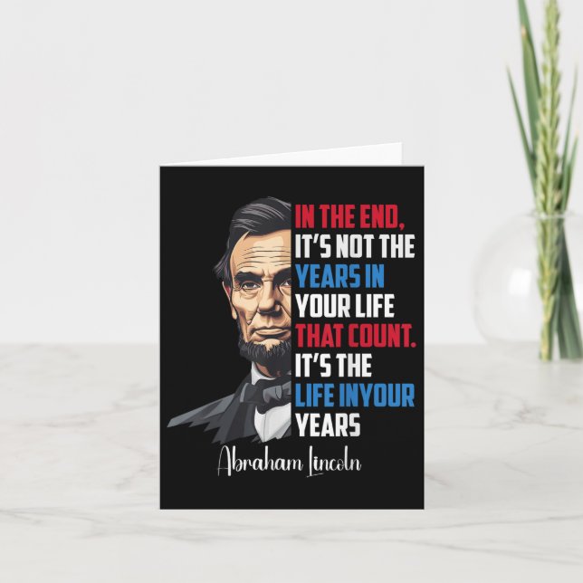 Berühmtes Abraham Lincoln Inspiration Zitat Zivil  Karte (Vorderseite)