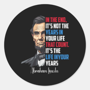 Berühmtes Abraham Lincoln Inspiration Zitat Zivil Runder Aufkleber