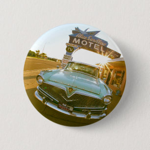 Berühmtes Blue Swallow Motel an der Route 66 Button