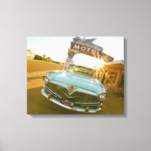 Berühmtes Blue Swallow Motel an der Route 66 Leinwanddruck