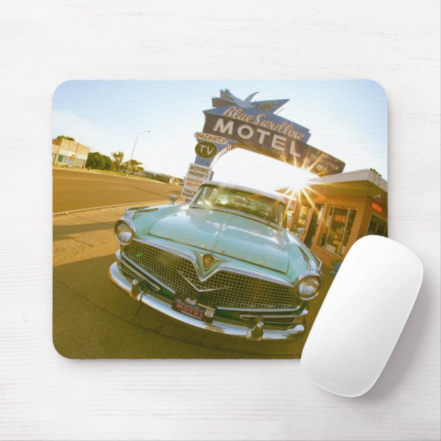Berühmtes Blue Swallow Motel an der Route 66 Mousepad (Mit Mouse)
