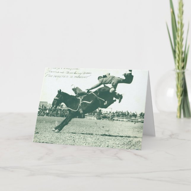 Berühmtes Bucking Bronc 5 Minuten Karte (Vorderseite)