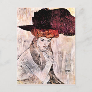 Berühmtes Gemälde von Gustav Klimt, Der Schwarze H Postkarte
