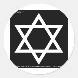 Berühmtes Jiddisch-Wisdom-Zitat gibt T-Shirts Tass Runder Aufkleber