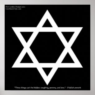 Berühmtes Jiddish-Zitat zum Liebe-Poster von Rick Poster