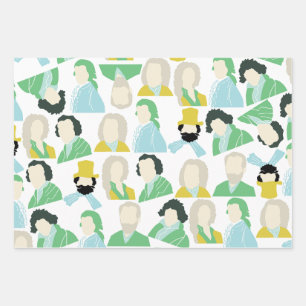 Berühmtes Komponistenpapier Geschenkpapier Set